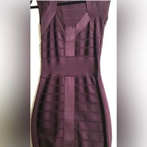 French Connection plum bandage dress